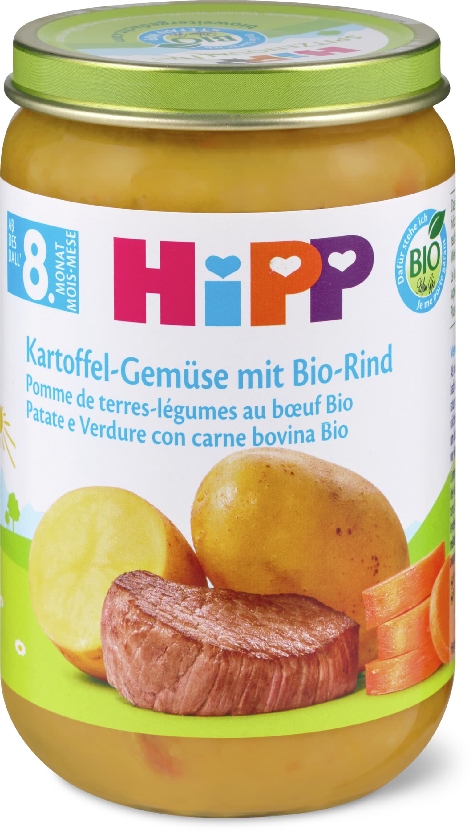 Hipp Kartoffel-Gemüse mit Rind 220g
